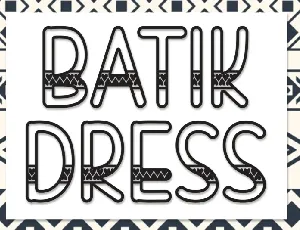 Batik Dress Display font