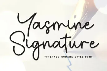 Yasmine Signature Script font