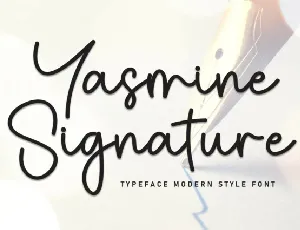 Yasmine Signature Script font