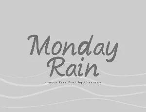 Monday Rain font