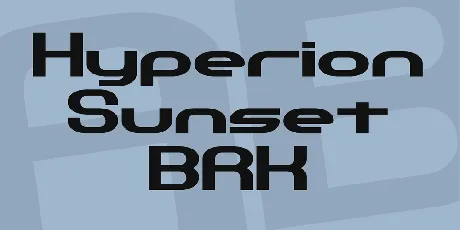 Hyperion Sunset BRK font