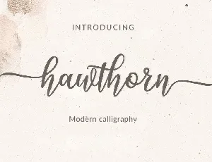 Hawthorn font