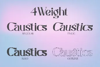 Caustics font