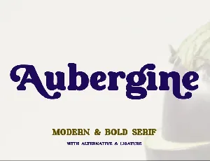 Aubergine font