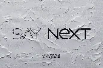 Say Next font