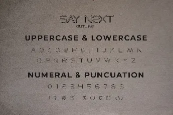 Say Next font