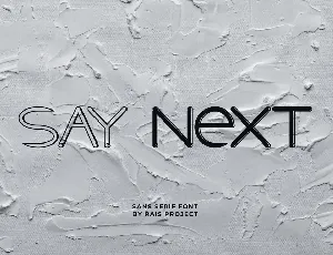 Say Next font