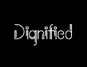 Dignified font