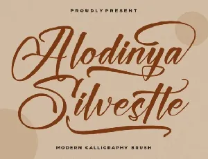 Alodinya Silvestte Script font