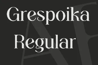 Grespoika font