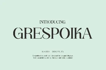 Grespoika font