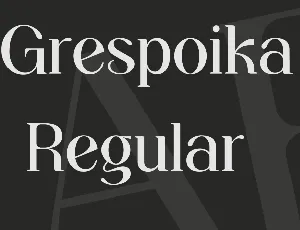 Grespoika font