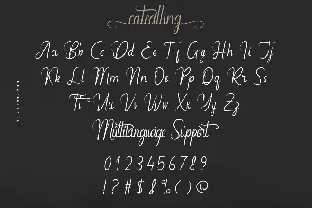 Catcalling Demo font