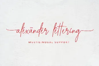 Alexander Lettering font