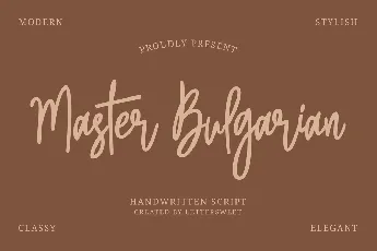 Master Bulgarian font