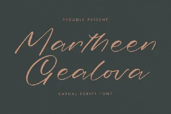 Martheen Gealova font