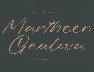 Martheen Gealova font