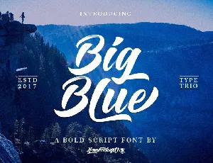 Big Blue Bold Script font