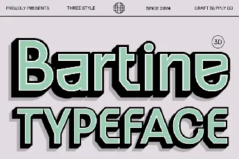 Bartine 3D font