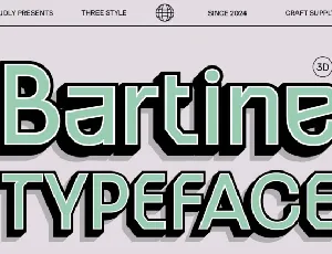 Bartine 3D font