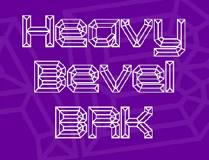 Heavy Bevel BRK font