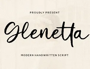 Glenetta font