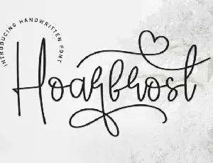 Hoarfrost Script font