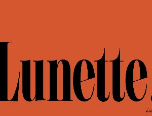 Lunette font