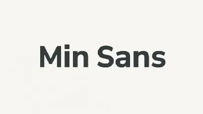 Min Sans Family font