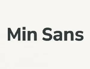 Min Sans Family font