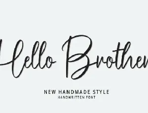 Hello Brother Script font