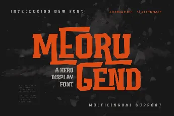 MEORU GENDTRIAL font