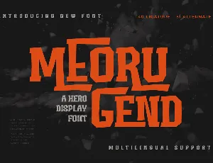 MEORU GENDTRIAL font