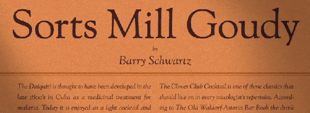 OFL Sorts Mill Goudy font