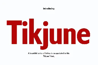 Tikjune font