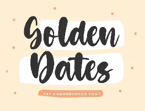 Golden Dates font