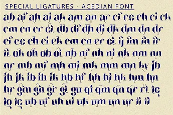 Acedian Demo font