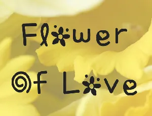 Flower Of Love font