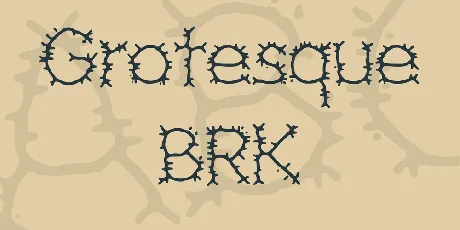 Grotesque BRK font