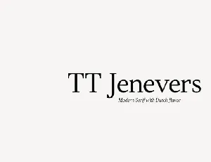 TT Jenevers Family font