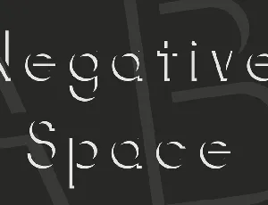 Negative Space font
