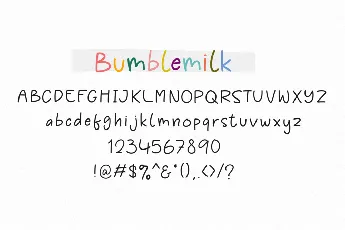 Bumblemilk font