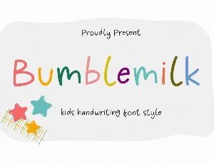 Bumblemilk font