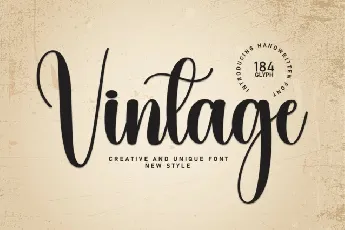 Vintage Calligraphy Typeface font