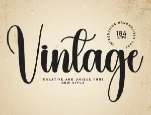 Vintage Calligraphy Typeface font