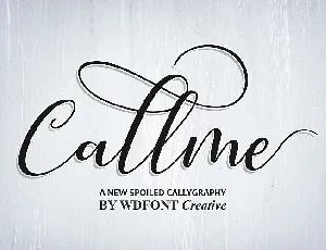 Callme Script font