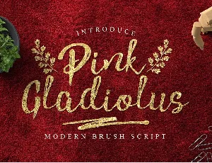 Pink Gladiolus Free font