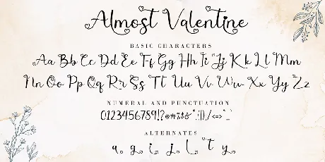 Almost Valentine font