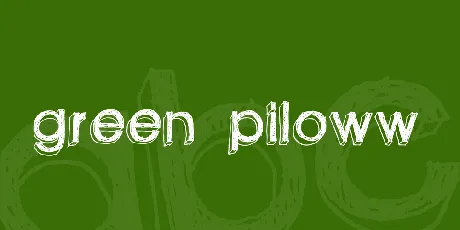 green piloww font