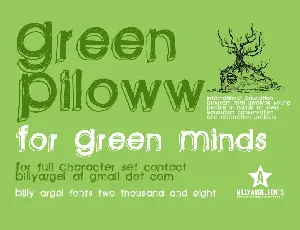 green piloww font